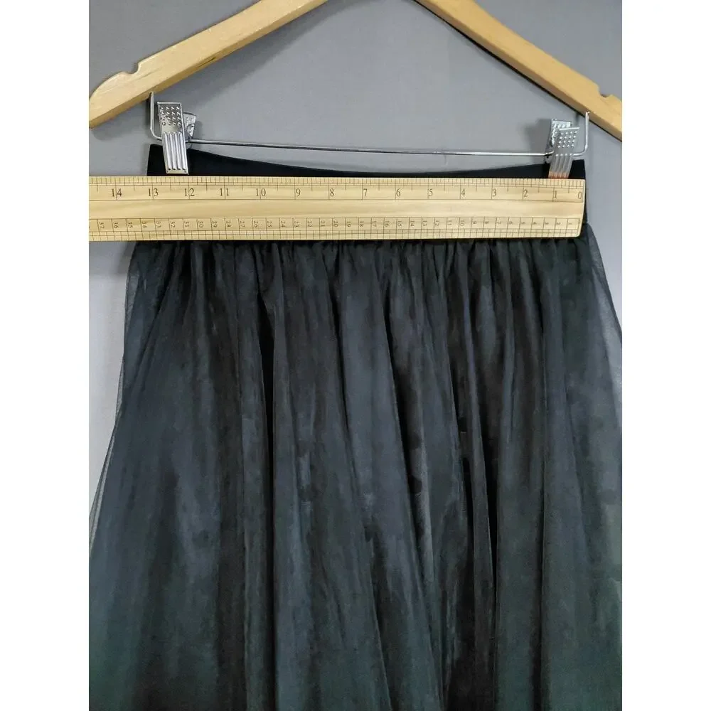 Miu Miu Made in Italy Black Midi Lined Skirt Women Size 40